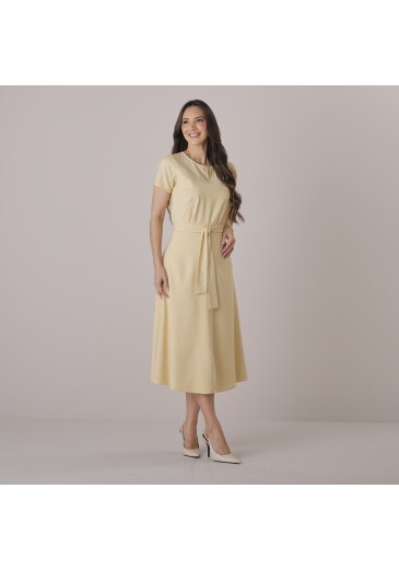 Conjunto Samanta Em Alfaiataria Satin Com Bordado Amarelo Claro Tata Martello Outono/Inverno 2026
