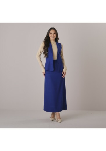Conjunto Patricia Em Linho Azul Marinho Tata Martello Outono/Inverno 2026
