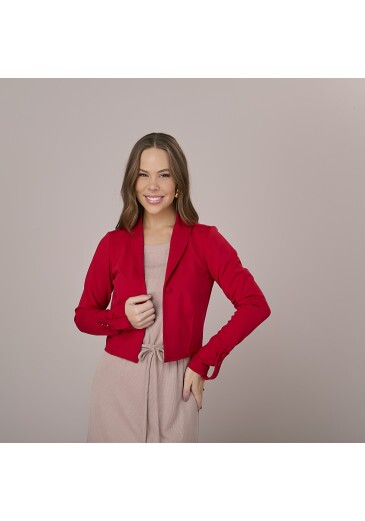Blazer Debora Em Montaria Premium Vermelho Tata Martello Outono/Inverno 2025
