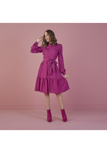 Vestido Elza Xadrez Pink Tata Martello Outono/Inverno 2022