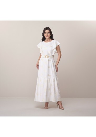 Vestido Sonia Bordado Branco Tatá Martello  Primavera/Verão 2026
