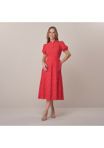 Vestido Valéria Em Laise Vermelho Tata Martello Primavera/Verão 2026