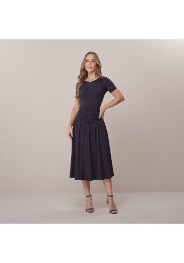 Vestido Daiana Em Malha Preto Tatá Martello Primavera/Verão 2026