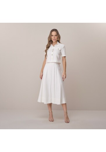 Conjunto Ines Em Alfaiataria Off White Tata Martello  Primavera/Verão 2026