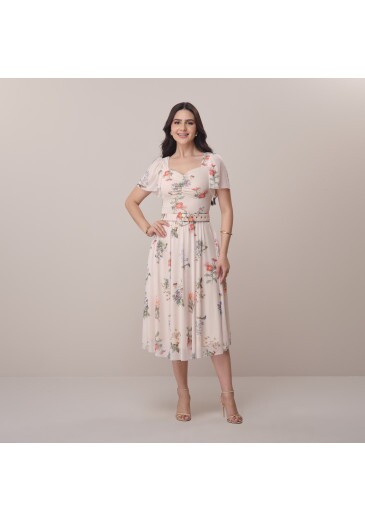 Vestido Laiany Em Tule Estampa Exclusiva Off White Tata Martello Primavera/Verão 2026