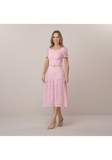 Vestido Leila Em Tule Bordado Rosa Tata Martello Primavera/Verão 2026