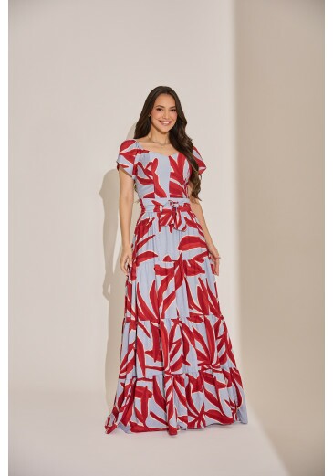 Vestido Silvia Em Crepe Vermelho Tata Martello Primavera/Verão 2027