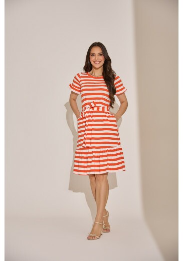 Vestido Maite Em Malha Laranja Tata Martello Primavera/Verão 2027