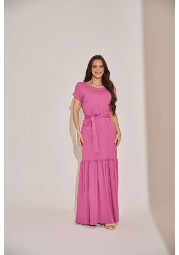 Vestido Priscila Em Malha Rosa Tata Martello Primavera/Verão 2027