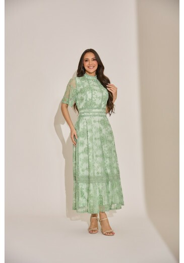 Vestido Irene Em Renda Verde Tata Martello Primavera/Verão 2027
