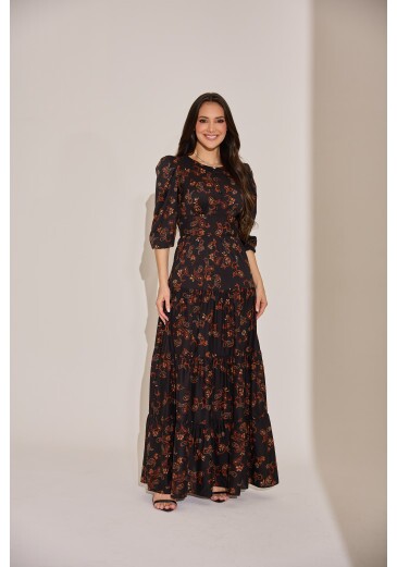 Vestido Lara Em Crepe Preto Tata Martello Primavera/Verão 2027
