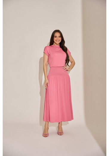 Vestido Laura Em Malha Rosa Tata Martello Primavera/Verão 2027