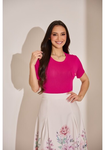 Blusa Zelia Em Malha Pink Tata Martello Primeevera/Verão 2027