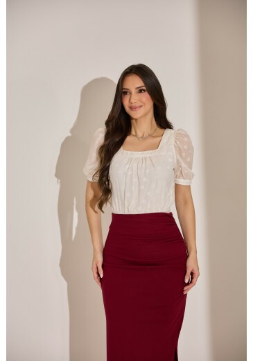 Blusa Francis Em Crepe Branco Tata Martello Primavera/Verão 2027