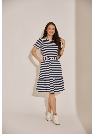 Vestido Maite Em Malha Azul Tata Martello Primavera/Verão 2027