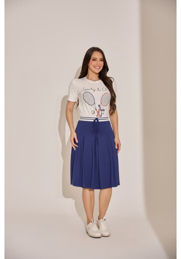 Conjunto Camila Em Moletinho Azul Tata Martello Primavera/Verão 2027