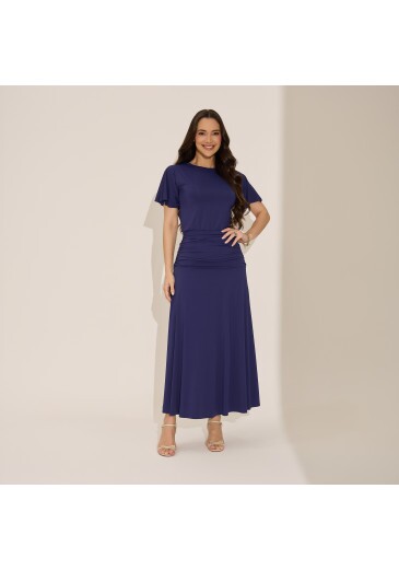 Vestido Milene Em Malha Fria Poliamida Azul Marinho Tata Martello Primavera/Verão 2027