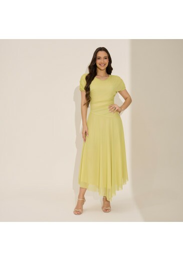 Vestido Jane Em Tule Amarelo Tata Martello Primavera/Verão 2027