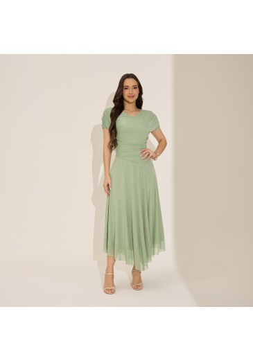 Vestido Jane Em Tule Verde Tata Martello Primavera/Verão 2027