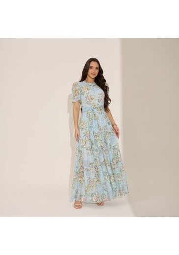 Vestido Graciela Em Bordado Azul Tata Martello Primavera/Verão 2027