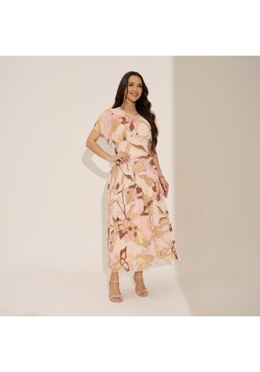 Vestido Ariela Em Tule Marrom Tata Martello Primavera/Verão 2027