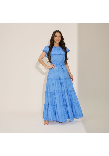 Vestido Marilia Em Bordado Azul Tata Martello Primavera/Verão 2027