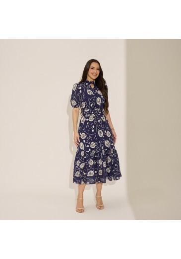 Vestido Eloisa Em Bordado Celena Azul Tata Martello Primavera/Verão 2027
