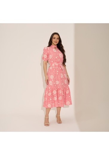 Vestido Eloisa Em Bordado Celena Rosa Tata Martello Primavera/Verão 2027
