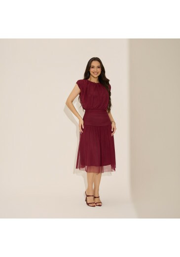 Vestido Isis Em Tule Marsala Tata Martello Primavera/Verão 2027