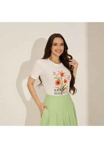 Blusa Samela Em Malha Conforto Flor Tata Martello Primavera/Verão 2027