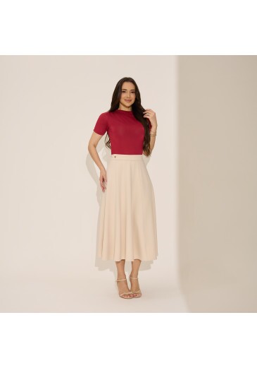 Saia Melissa Em Malha Petra Premium Off White Tata Martello Primavera/Verão 2027