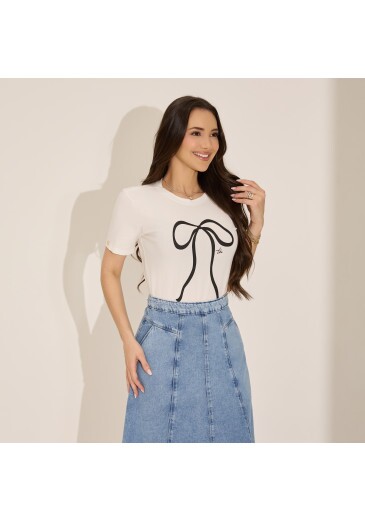 Blusa Samela Em Malha Conforto Laço Tata Martello Primavera/Verão 2027