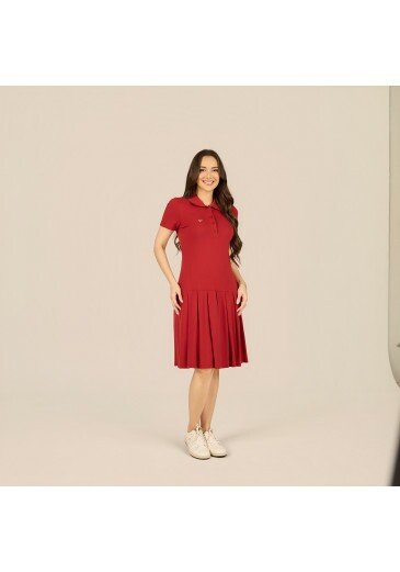 Vestido Kelly Em Malha Vermelho Tata Martello Primavera/Verão 2027
