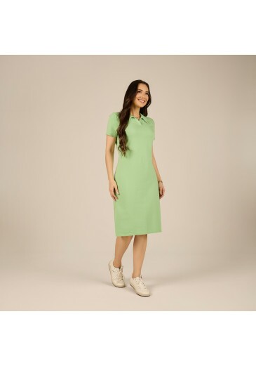 Vestido Gisele Em Malha Verde Tata Martello Primavera/Verão 2027