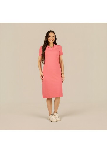 Vestido Gisele Em Malha Salmão Tata Martello Primavera/Verão 2027