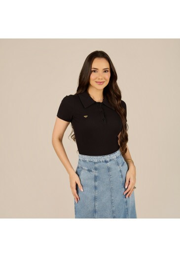 Blusa Cecilia Em Malha Topaze Premium Preto Tata Martello Primavera/Verão 2027