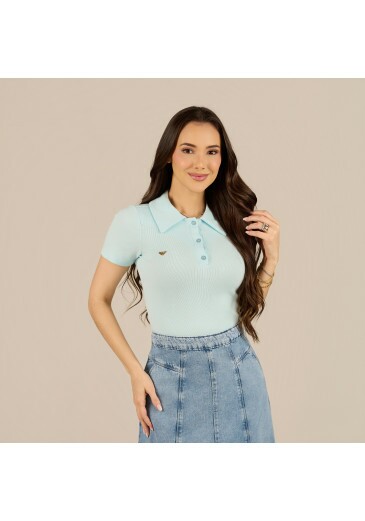 Blusa Cecilia Em Malha Topaze Premium Azul Tata Martello Primavera/Verão 2027
