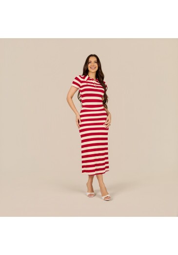Conjunto Clara Em Malha Heritage Listrado Vermelho Tata Martello Primavera/Verão 2027