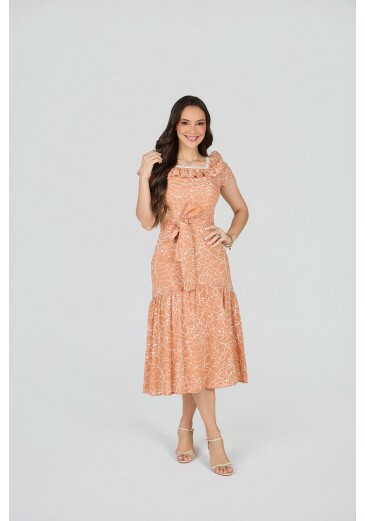 Vestido Poliana Em Bordado Caleb Rosa Tata Martello Primavera/Verão 2027