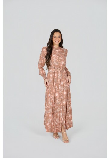 Vestido Carmen Em Viscose Bege Tata Martello Primavera/Verão 2027