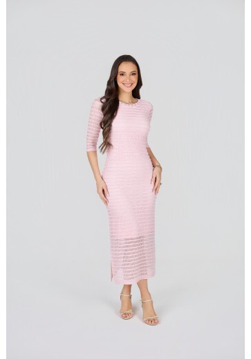 Vestido Patricia Em Renda Rosa Tata Martello Primavera/Verão 2027
