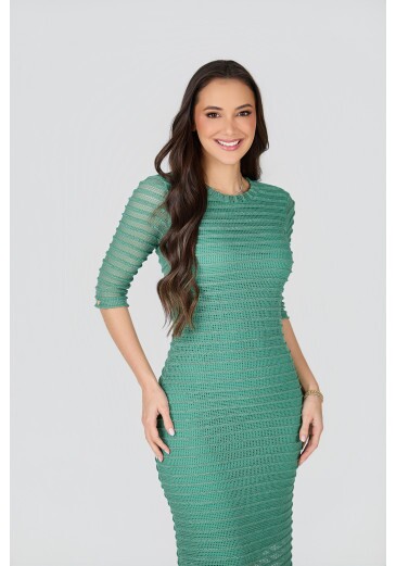 Vestido Patricia Em Renda Verde Tata Martello Primavera/Verão 2027