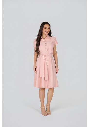 Vestido Rosania Em Alfaiataria Polly Rosa Tata Martello primavera/Verão 2027