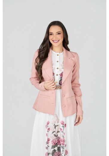 Blazer Samira Em Alfaiataria Veneta Rose Tata Martello Primavera/Verão 2027