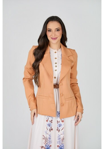 Blazer Samira Em Alfaiataria Veneta Bege Tata Martello Primavera/Verão 2027