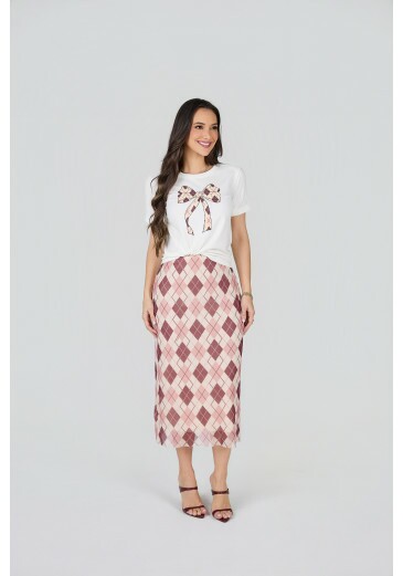 Conjunto Ines Em Tule Bordô Tata Martello Primavera/Verão 2027