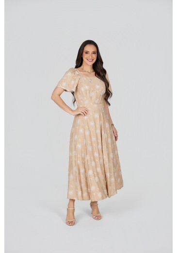 Conjunto Rebeca Em Rayon  Bege Tata Martello Primavera/Verão 2027