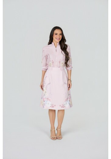 Conjunto Thailize Em Crepe Gloss Rosa Tata Martello Primavera/Verão 2027