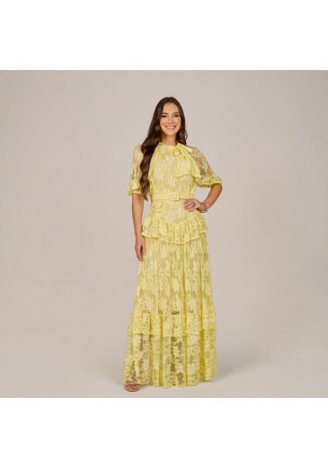 Vestido Thais Em Renda Amarelo Tata Martello Primavera/Verão 2027