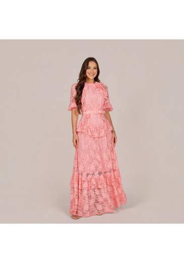 Vestido Thais Em Renda Rosa Tata Martello Primavera/Verão 2027